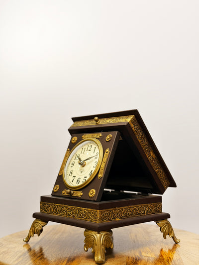 Antique Bronze Pedestal Clock Box