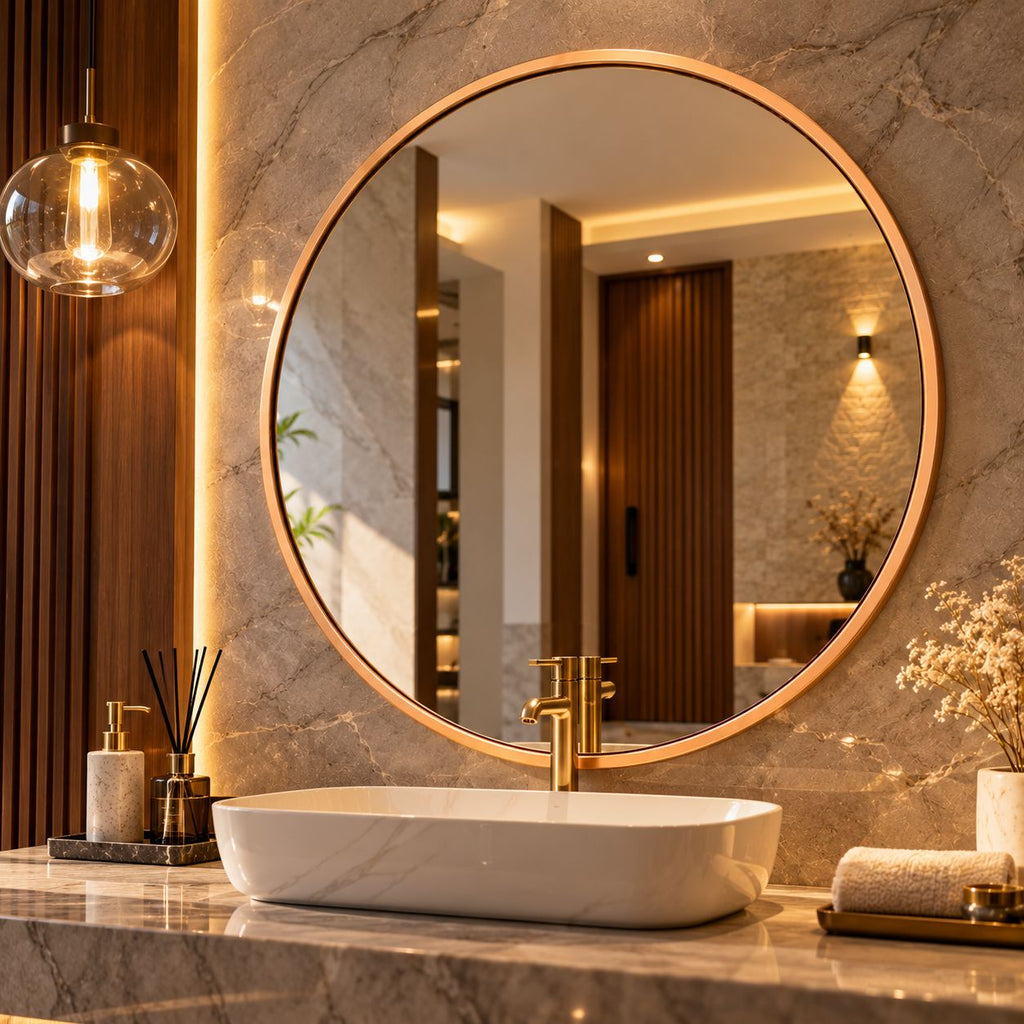 Round Wall Mirror for home in a modern interior
